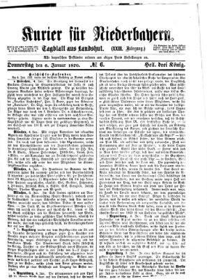 Kurier für Niederbayern Donnerstag 6. Januar 1870