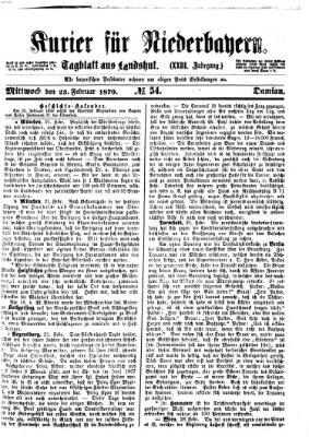 Kurier für Niederbayern Mittwoch 23. Februar 1870