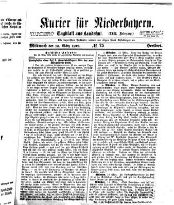 Kurier für Niederbayern Mittwoch 16. März 1870