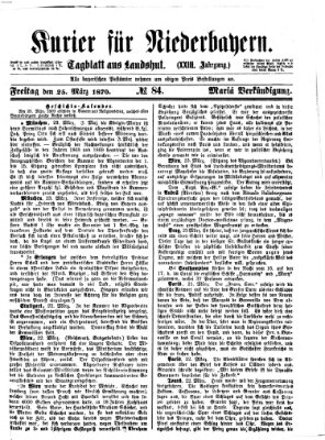 Kurier für Niederbayern Freitag 25. März 1870