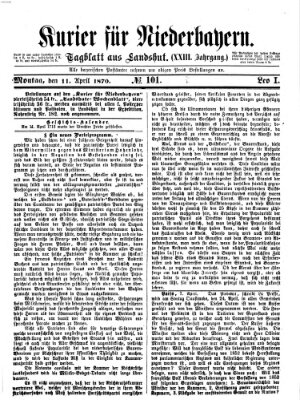 Kurier für Niederbayern Montag 11. April 1870