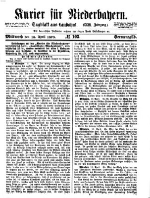 Kurier für Niederbayern Mittwoch 13. April 1870