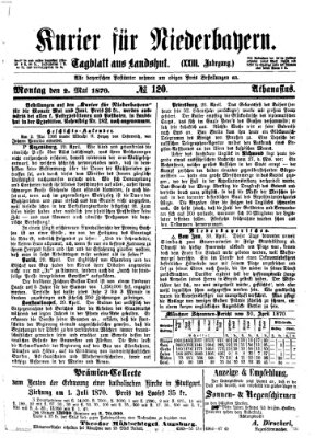 Kurier für Niederbayern Montag 2. Mai 1870