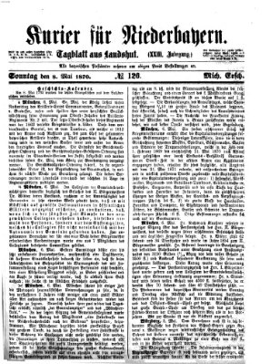 Kurier für Niederbayern Sonntag 8. Mai 1870