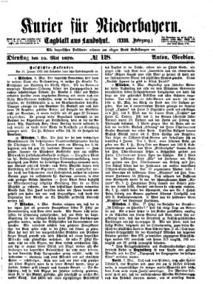 Kurier für Niederbayern Dienstag 10. Mai 1870