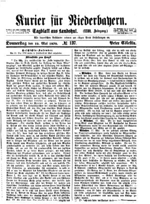 Kurier für Niederbayern Donnerstag 19. Mai 1870