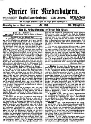 Kurier für Niederbayern Sonntag 5. Juni 1870