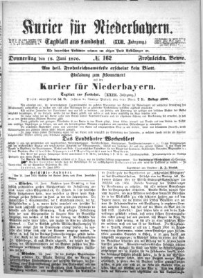 Kurier für Niederbayern Donnerstag 16. Juni 1870