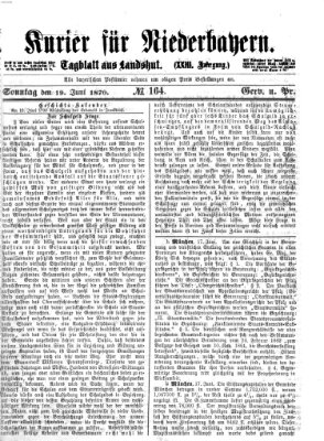 Kurier für Niederbayern Sonntag 19. Juni 1870