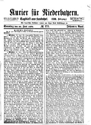 Kurier für Niederbayern Sonntag 26. Juni 1870