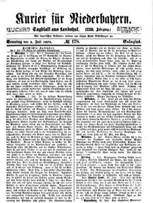 Kurier für Niederbayern Sonntag 3. Juli 1870