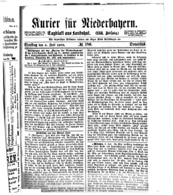 Kurier für Niederbayern Dienstag 5. Juli 1870