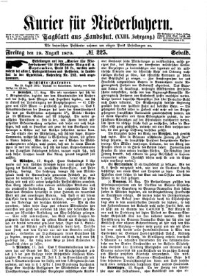 Kurier für Niederbayern Freitag 19. August 1870