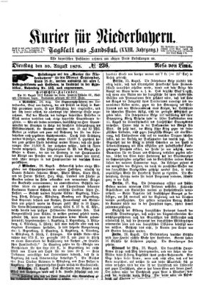 Kurier für Niederbayern Dienstag 30. August 1870