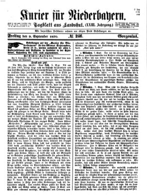 Kurier für Niederbayern Freitag 9. September 1870