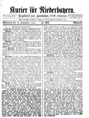 Kurier für Niederbayern Sonntag 18. September 1870