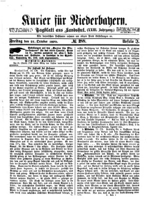 Kurier für Niederbayern Freitag 21. Oktober 1870