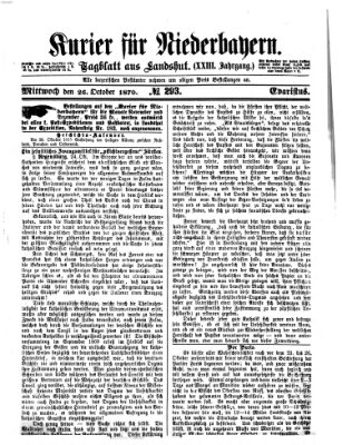 Kurier für Niederbayern Mittwoch 26. Oktober 1870