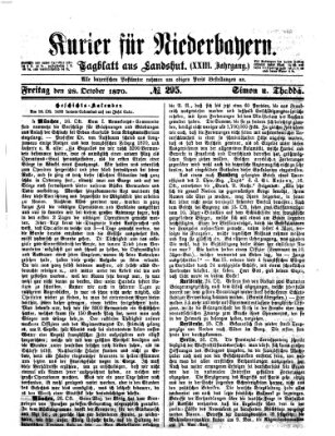 Kurier für Niederbayern Freitag 28. Oktober 1870