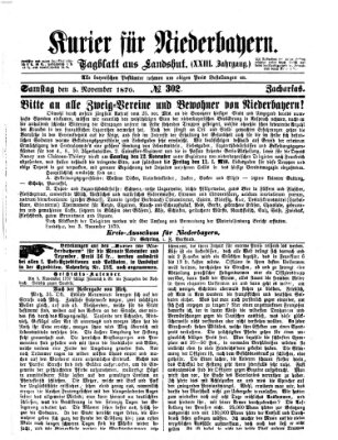 Kurier für Niederbayern Samstag 5. November 1870