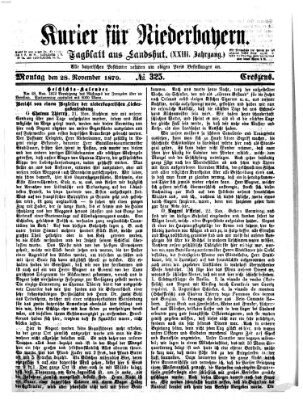 Kurier für Niederbayern Montag 28. November 1870