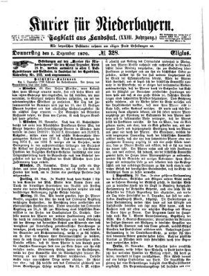 Kurier für Niederbayern Donnerstag 1. Dezember 1870