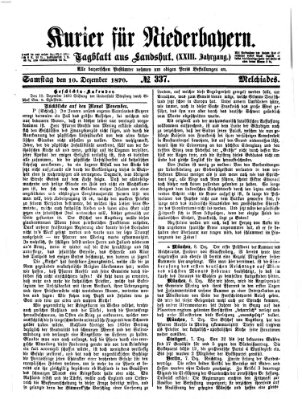 Kurier für Niederbayern Samstag 10. Dezember 1870