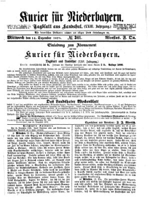 Kurier für Niederbayern Mittwoch 14. Dezember 1870