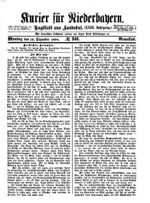 Kurier für Niederbayern Montag 19. Dezember 1870