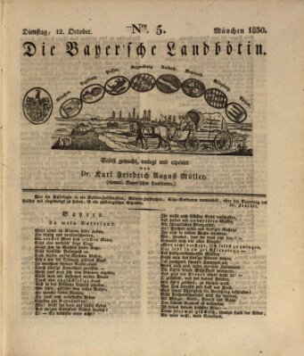 Bayerische Landbötin Dienstag 12. Oktober 1830