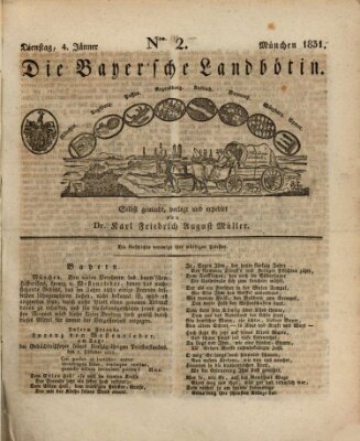 Bayerische Landbötin Dienstag 4. Januar 1831