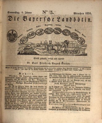 Bayerische Landbötin Donnerstag 6. Januar 1831