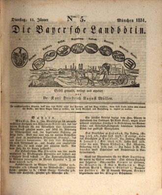 Bayerische Landbötin Dienstag 11. Januar 1831