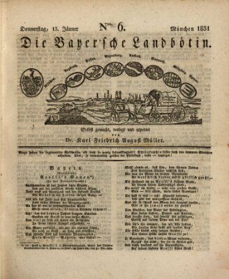 Bayerische Landbötin Donnerstag 13. Januar 1831