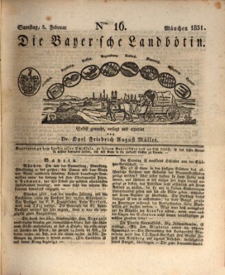 Bayerische Landbötin Samstag 5. Februar 1831