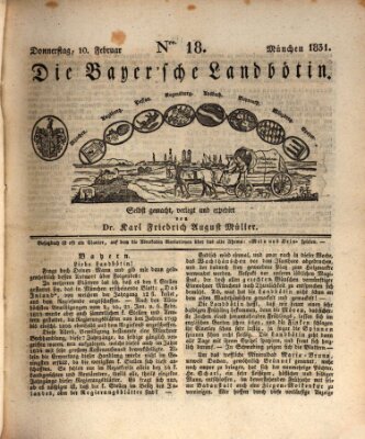 Bayerische Landbötin Donnerstag 10. Februar 1831