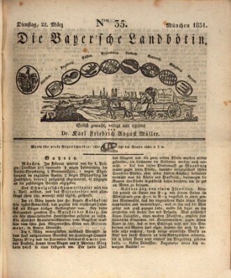 Bayerische Landbötin Dienstag 22. März 1831