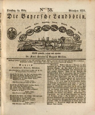 Bayerische Landbötin Dienstag 29. März 1831