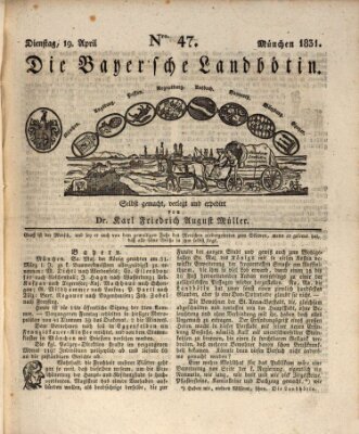 Bayerische Landbötin Dienstag 19. April 1831