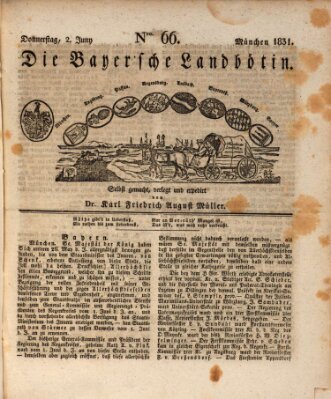 Bayerische Landbötin Donnerstag 2. Juni 1831