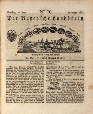 Bayerische Landbötin Samstag 25. Juni 1831