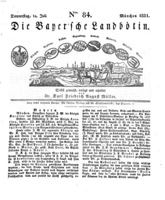 Bayerische Landbötin Donnerstag 14. Juli 1831