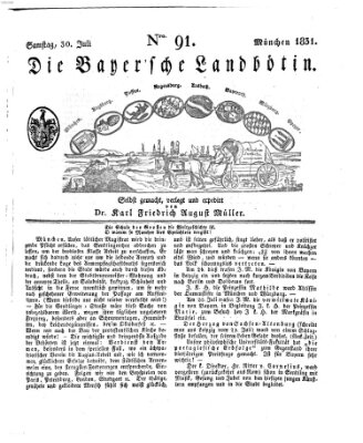 Bayerische Landbötin Samstag 30. Juli 1831