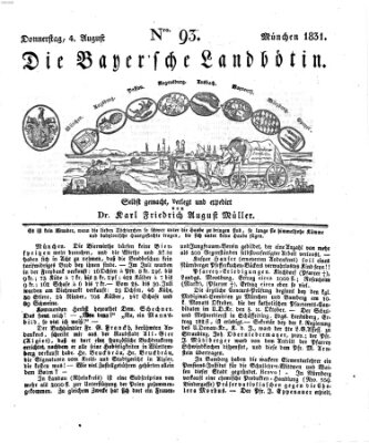 Bayerische Landbötin Donnerstag 4. August 1831