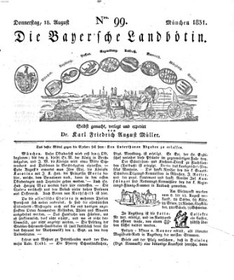 Bayerische Landbötin Donnerstag 18. August 1831