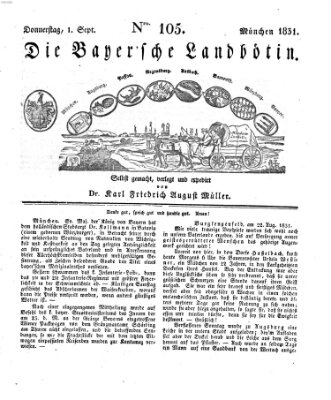 Bayerische Landbötin Donnerstag 1. September 1831