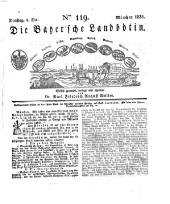 Bayerische Landbötin Dienstag 4. Oktober 1831