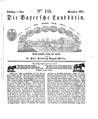 Bayerische Landbötin Dienstag 1. November 1831