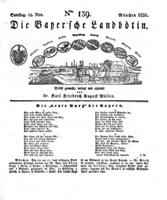 Bayerische Landbötin Samstag 19. November 1831