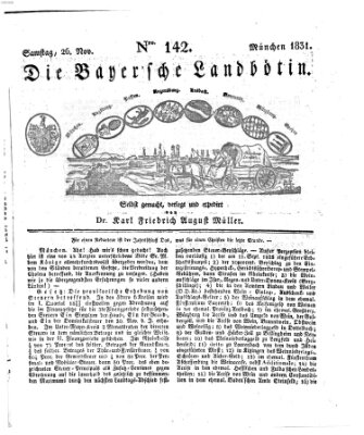 Bayerische Landbötin Samstag 26. November 1831